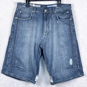 VTG Azzure Jean Shorts Jorts 36x13 (34x13) Love Life Denim Distressed Faded